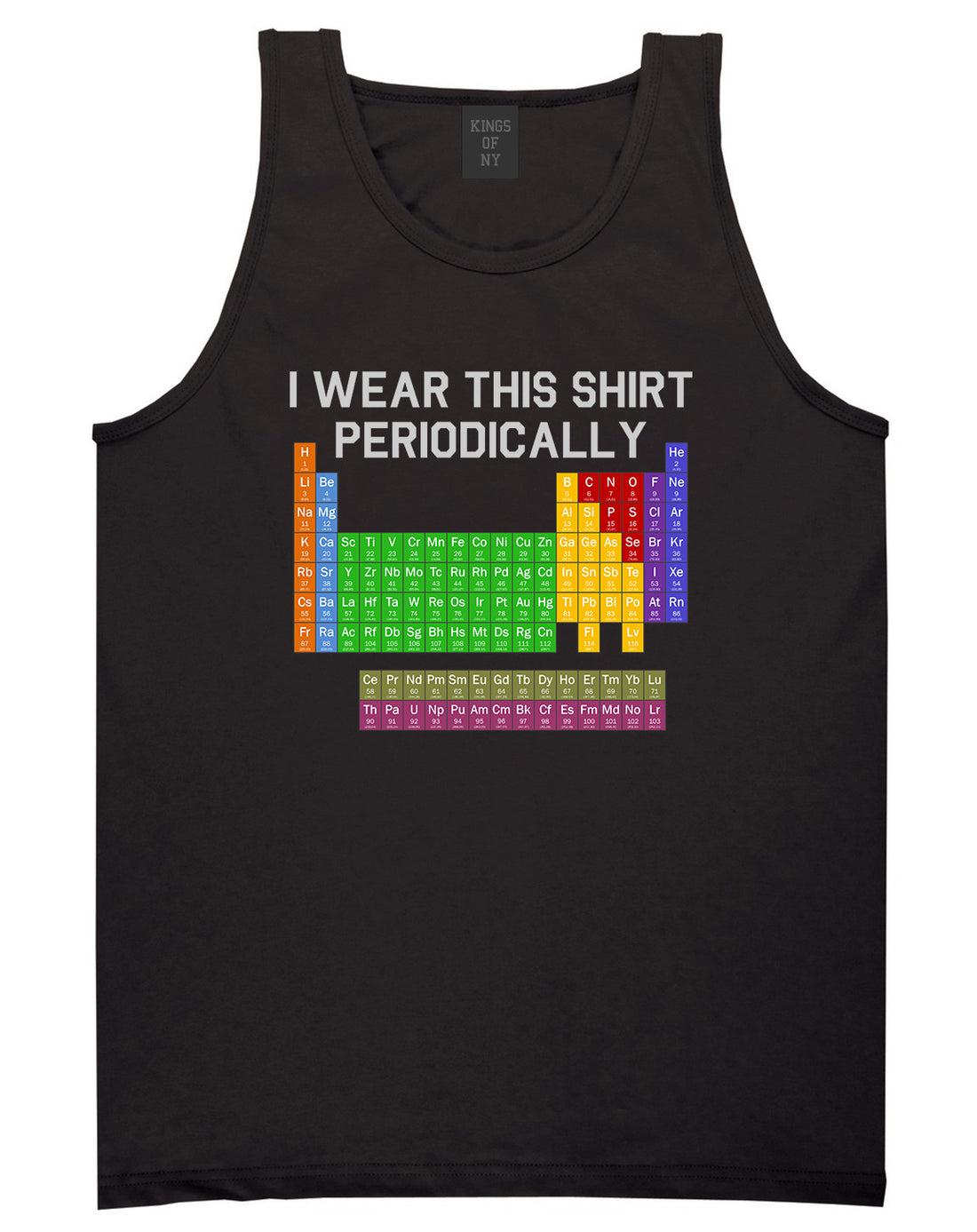 I Wear This Shirt Periodically Funny Science Mens Tank Top T-Shirt Black