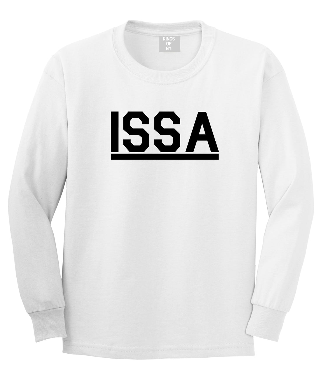 ISSA White Long Sleeve T-Shirt by Kings Of NY