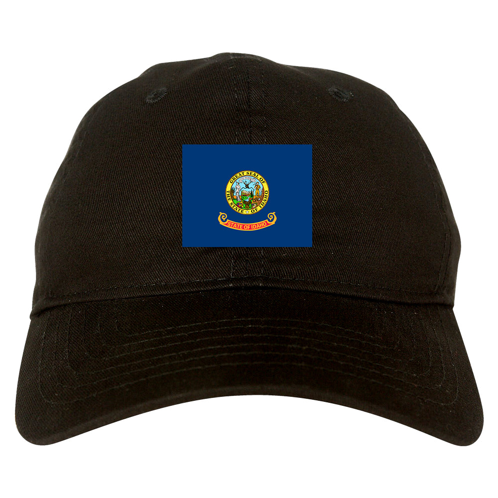 Idaho State Flag ID Chest Mens Dad Hat Black