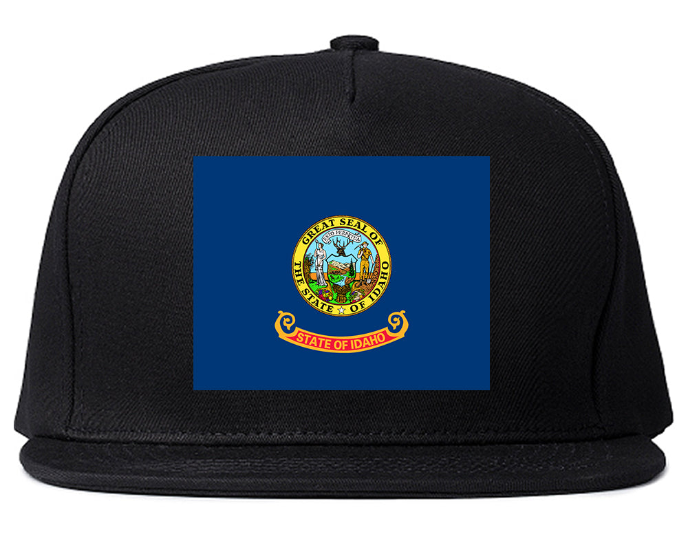 Idaho State Flag ID Chest Mens Snapback Hat Black