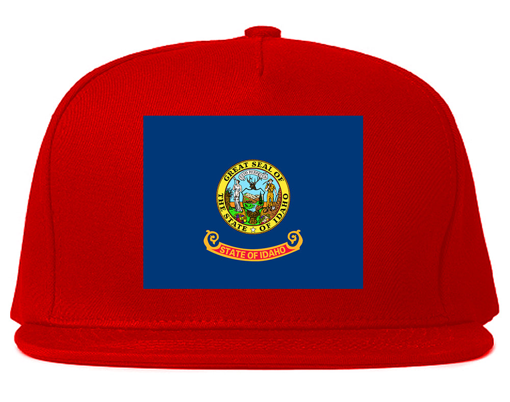 Idaho State Flag ID Chest Mens Snapback Hat Red