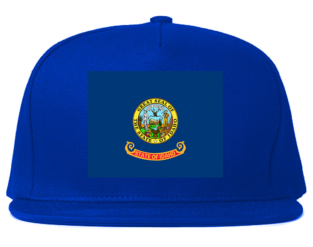 Idaho State Flag ID Chest Mens Snapback Hat Royal Blue