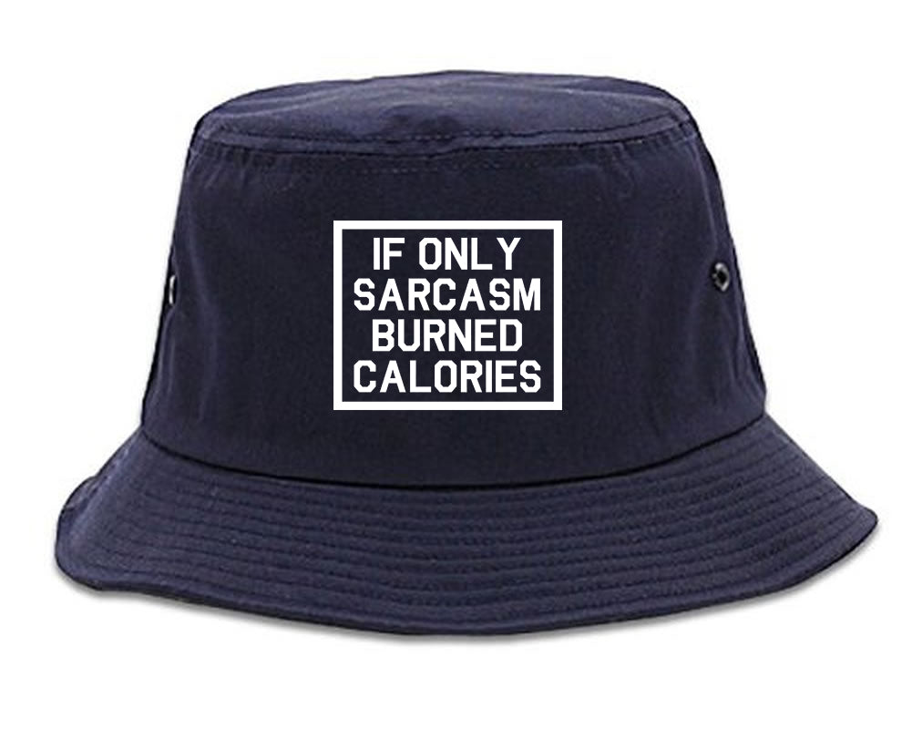 If Only Sarcasm Burned Calories Funny Workout Mens Snapback Hat Navy Blue