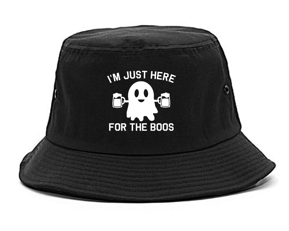 Im Just Here For The Boos Halloween Mens Snapback Hat Black
