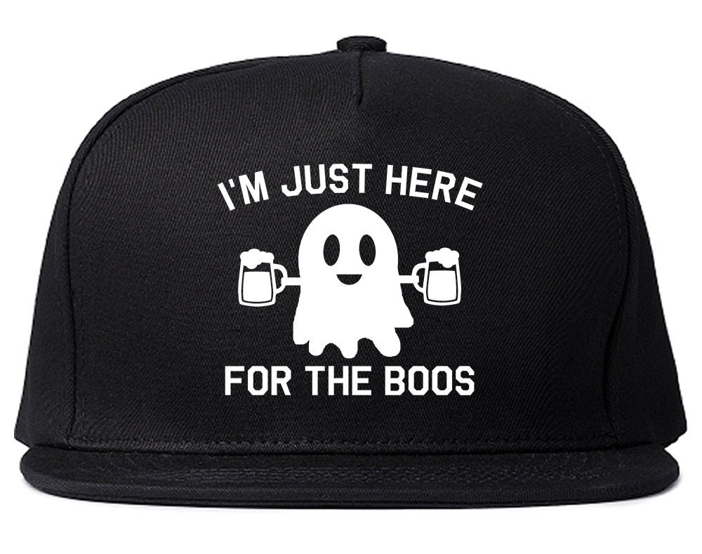 Im Just Here For The Boos Halloween Mens Snapback Hat Black