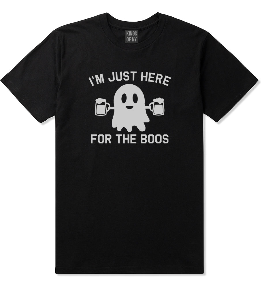 Im Just Here For The Boos Halloween Mens T Shirt Black