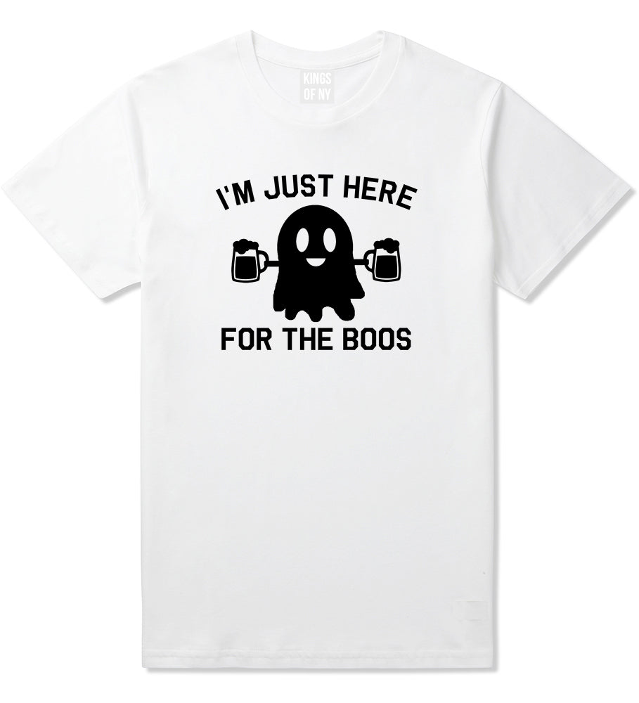 Im Just Here For The Boos Halloween Mens T Shirt White