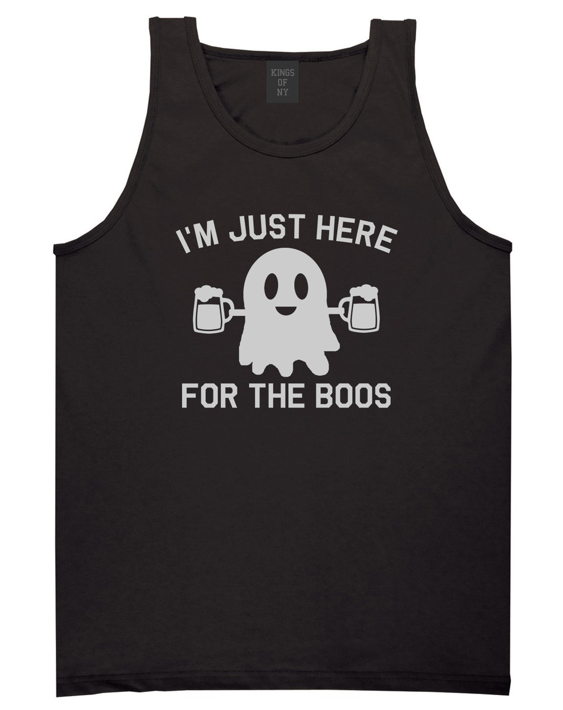 Im Just Here For The Boos Halloween Mens Tank Top Shirt Black