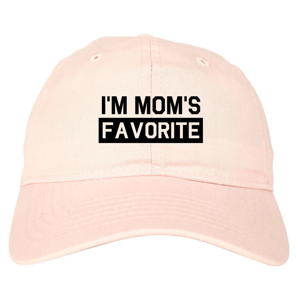 Im Moms Favorite Funny Son Mens Dad Hat Pink