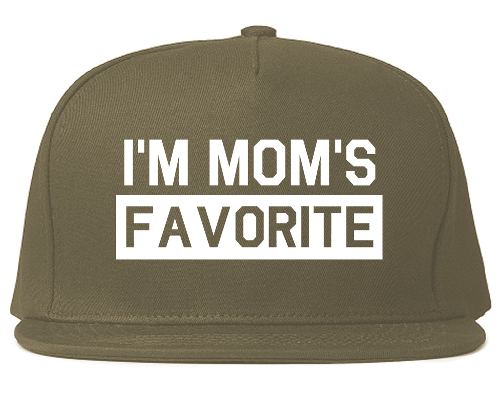 Im Moms Favorite Funny Son Mens Snapback Hat Grey