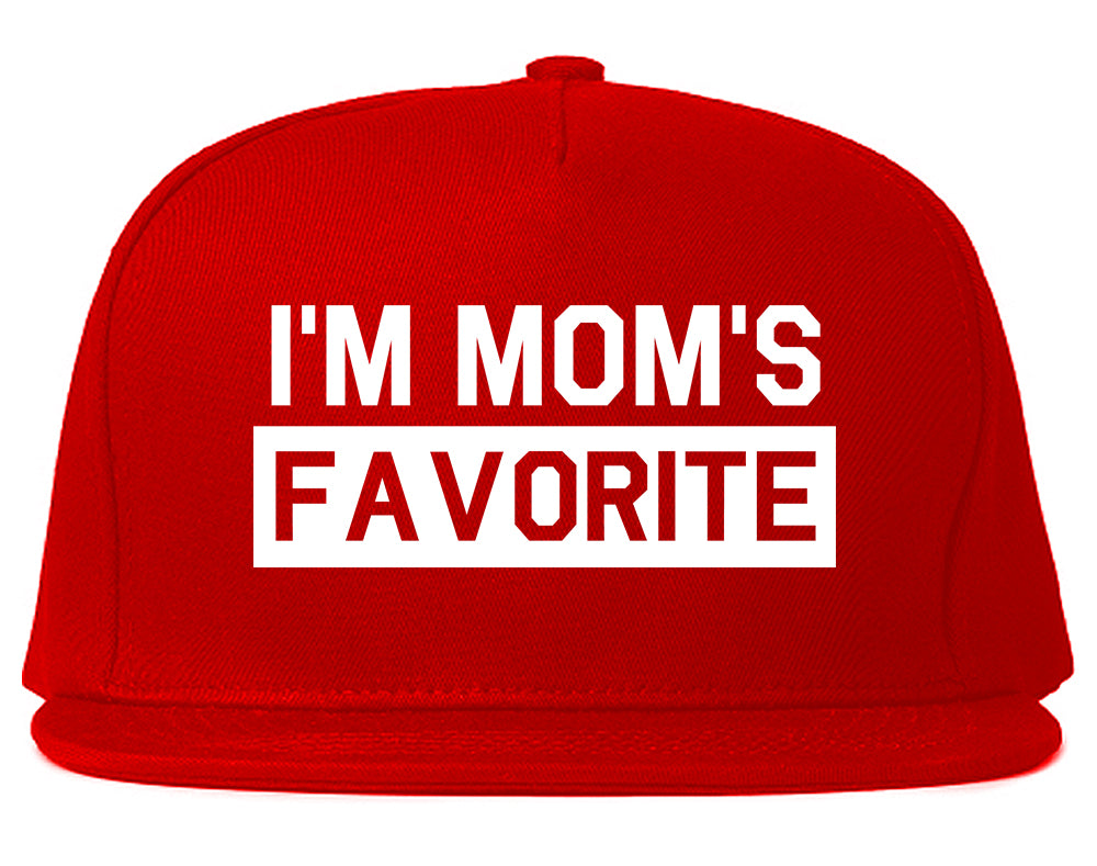 Im Moms Favorite Funny Son Mens Snapback Hat Red