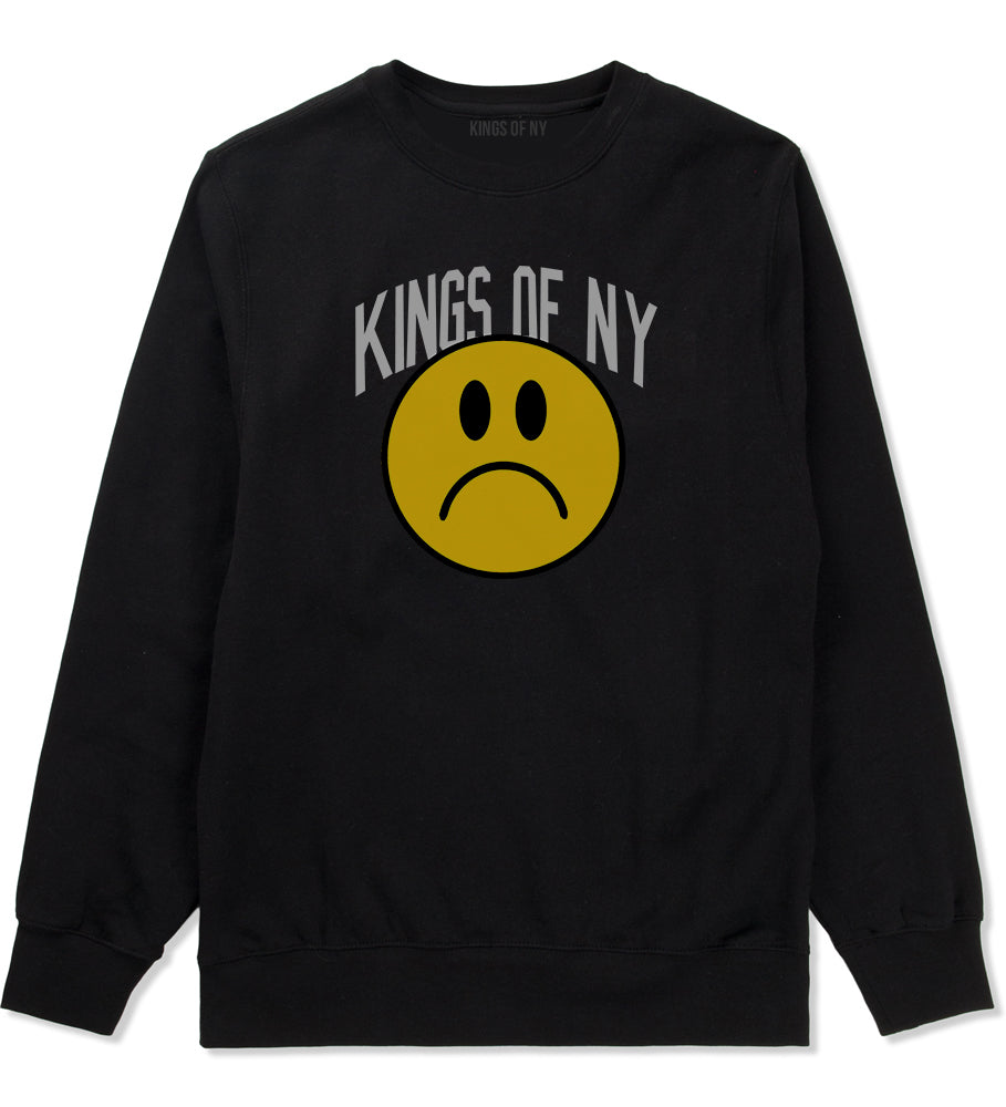 Im Upset Sad Face Mens Crewneck Sweatshirt Black by Kings Of NY