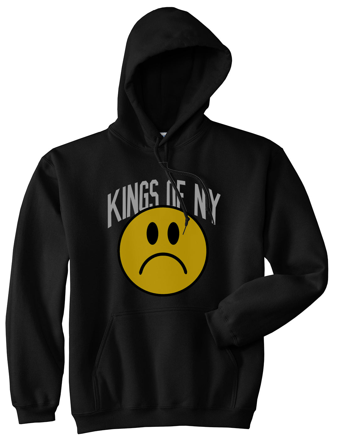 Im Upset Sad Face Mens Pullover Hoodie Black by Kings Of NY