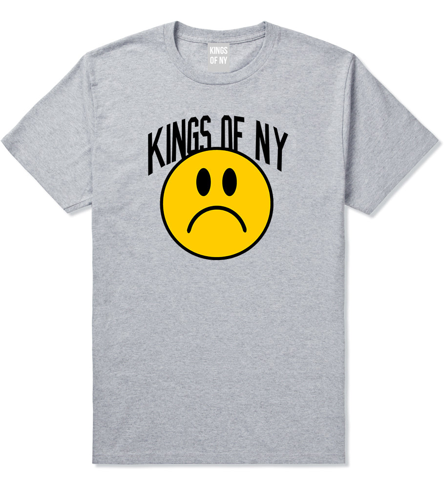 Im Upset Sad Face Mens T-Shirt Grey by Kings Of NY