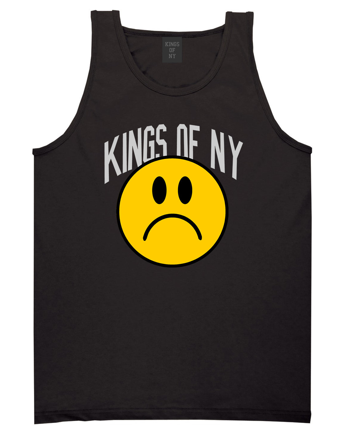 Im Upset Sad Face Mens Tank Top Shirt Black by Kings Of NY