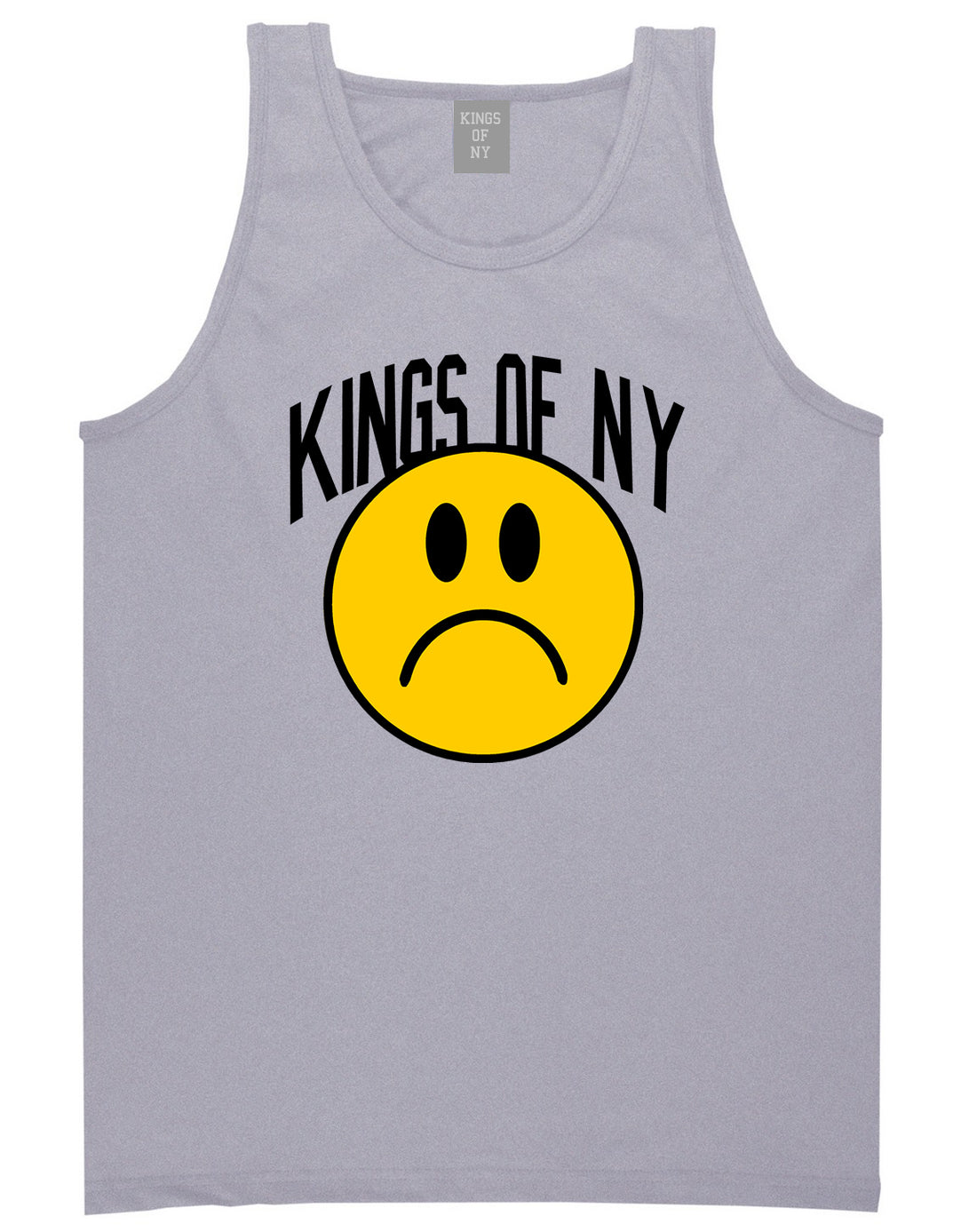 Im Upset Sad Face Mens Tank Top Shirt Grey by Kings Of NY