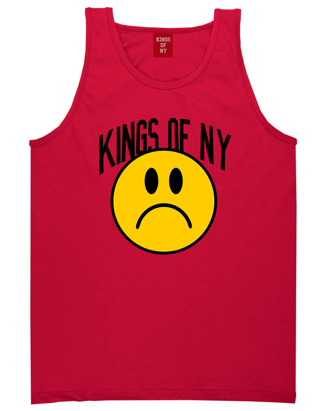 Im Upset Sad Face Mens Tank Top Shirt Red by Kings Of NY