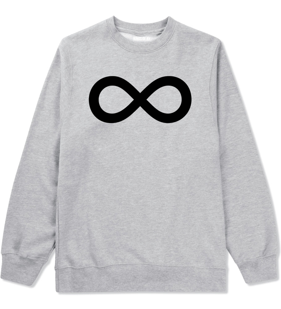 Infinity Symbol Mens Crewneck Sweatshirt Grey