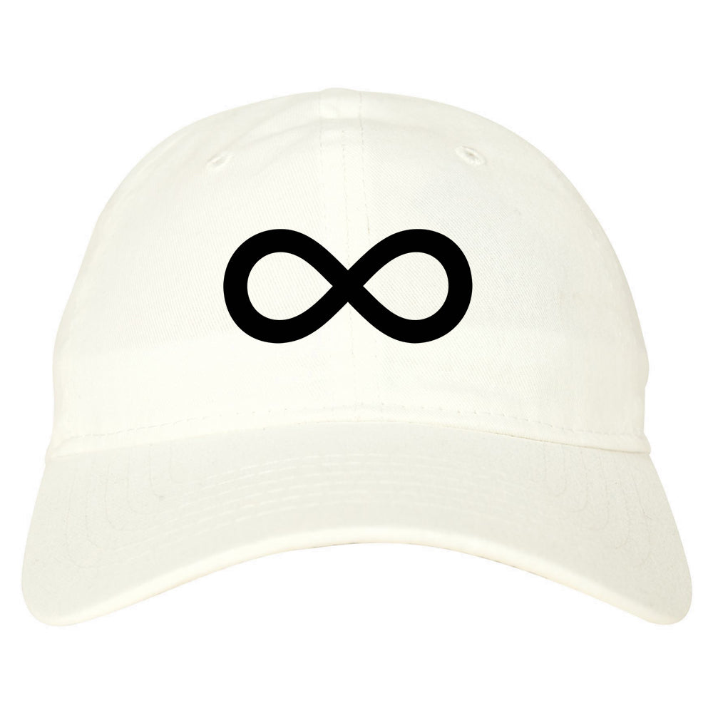 Infinity Symbol Mens Dad Hat White