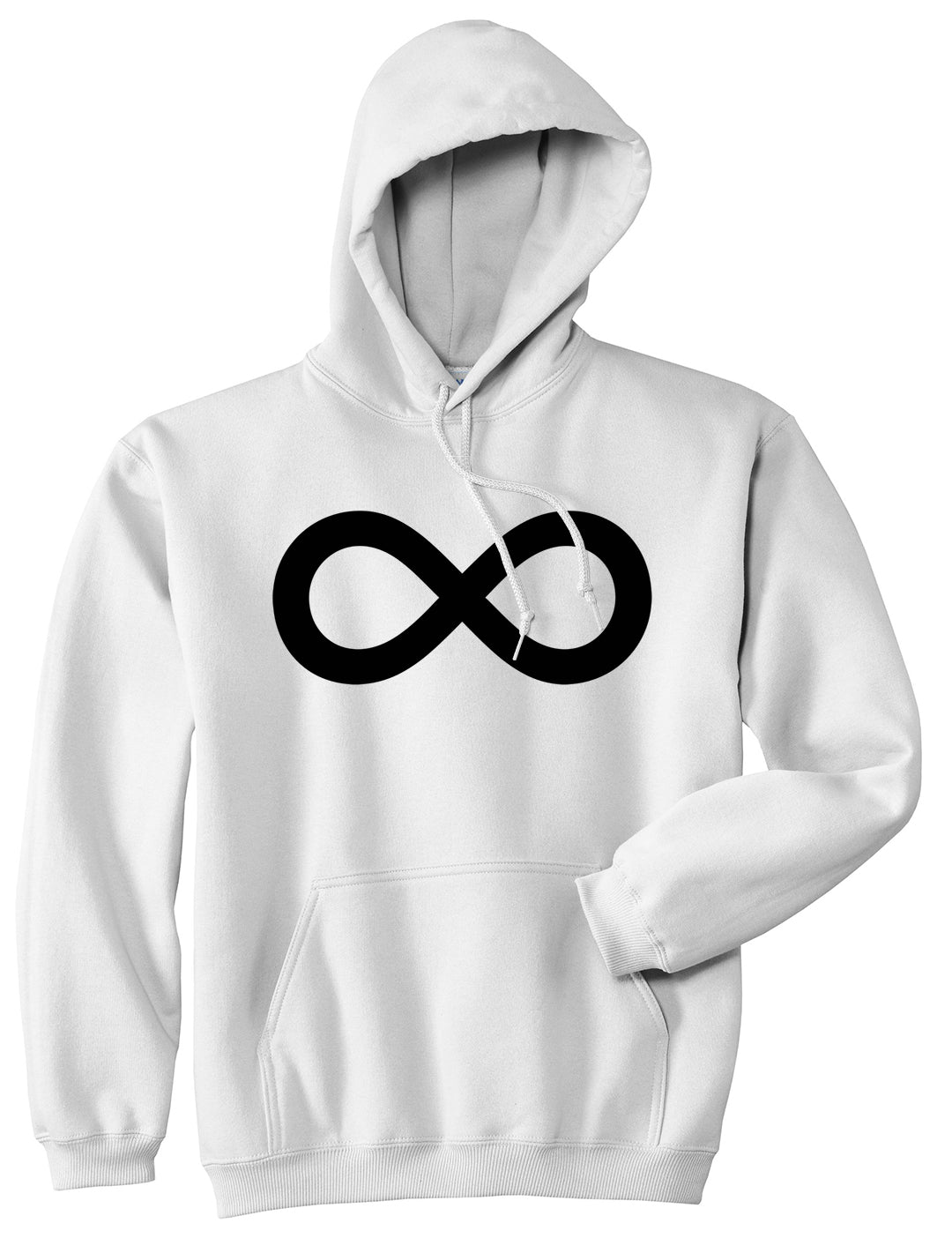 Infinity Symbol Mens Pullover Hoodie White