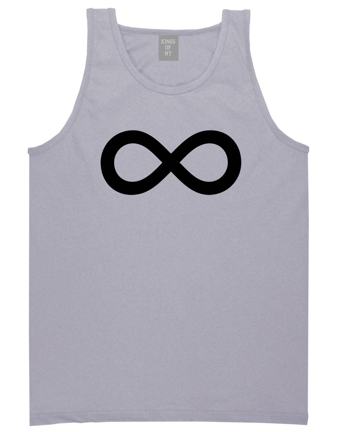 Infinity Symbol Mens Tank Top T-Shirt Grey