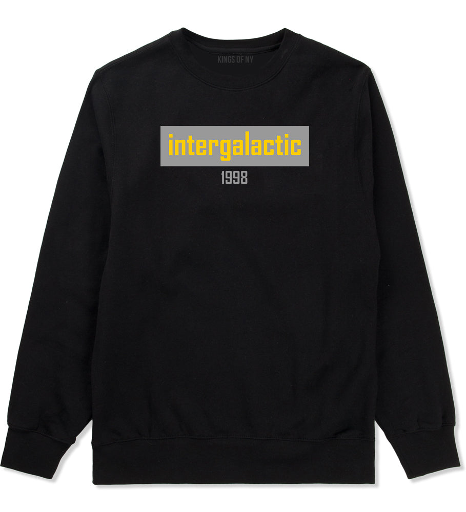 Intergalactic 1998 Hiphop Mens Crewneck Sweatshirt Black