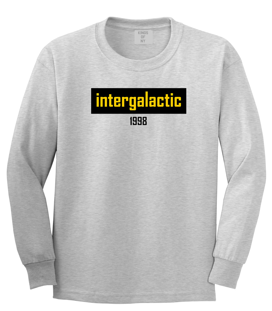 Intergalactic 1998 Hiphop Mens Long Sleeve T-Shirt Grey