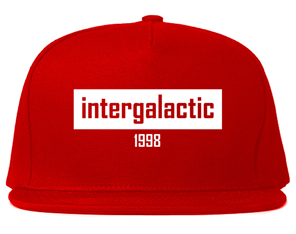Intergalactic 1998 Hiphop Mens Snapback Hat Red