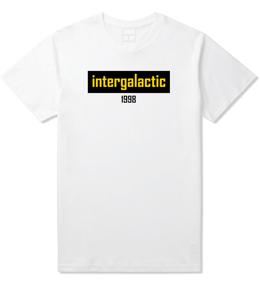 Intergalactic 1998 Hiphop Mens T Shirt White