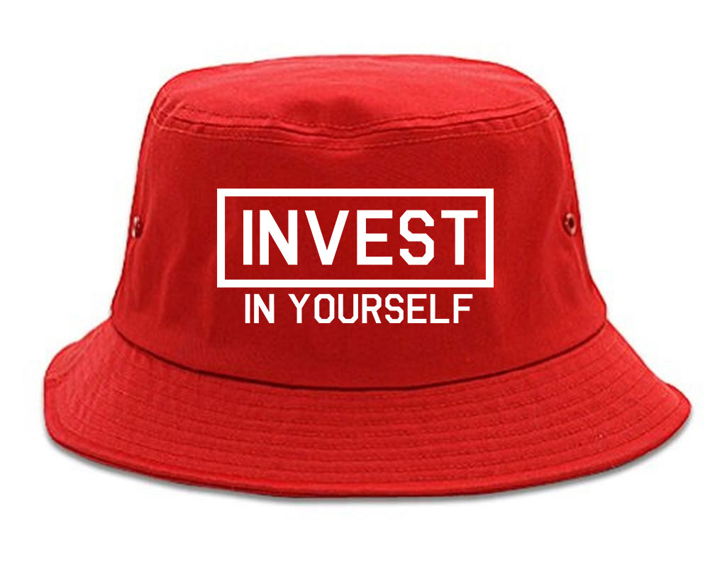 Invest In Yourself Mens Bucket Hat Red