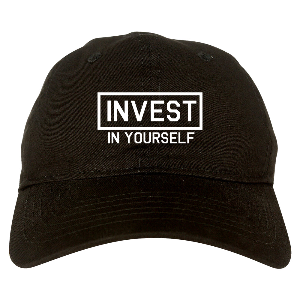 Invest In Yourself Mens Dad Hat Black