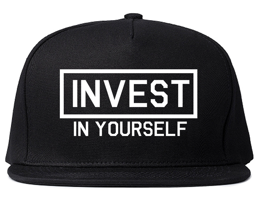 Invest In Yourself Mens Snapback Hat Black