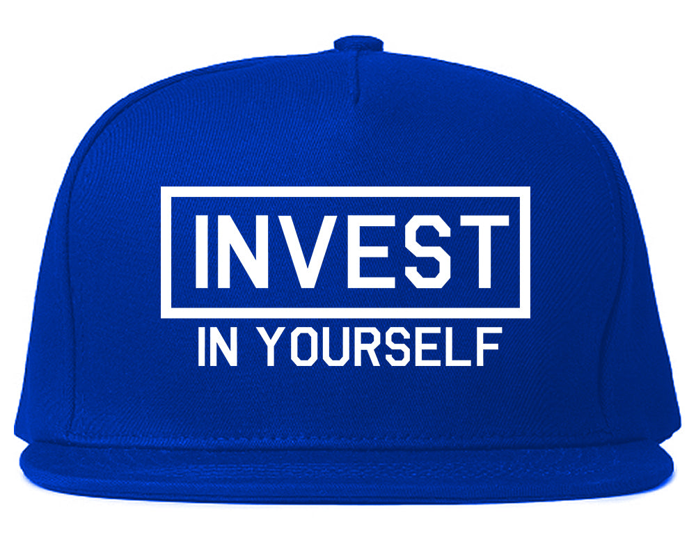 Invest In Yourself Mens Snapback Hat Royal Blue