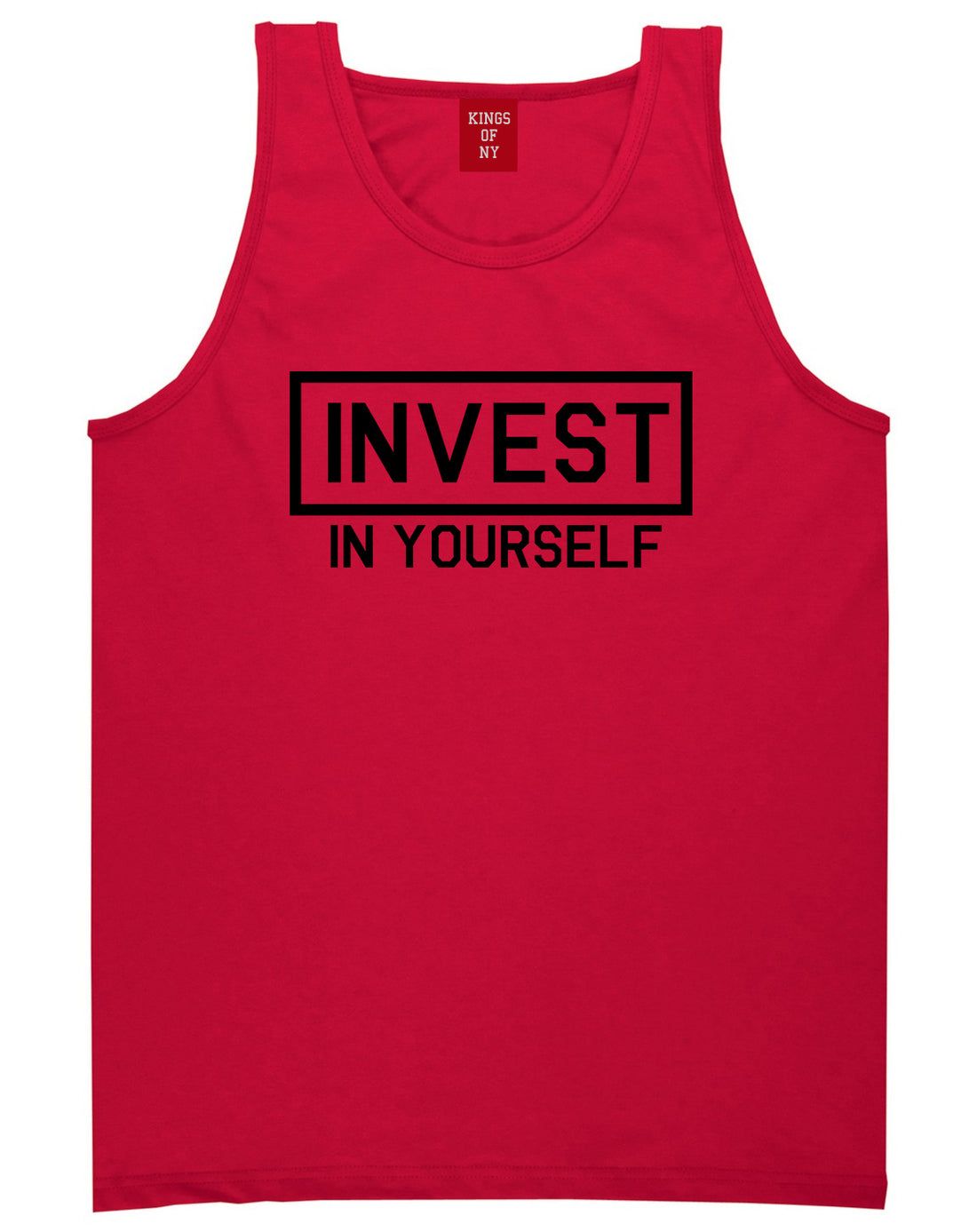 Invest In Yourself Mens Tank Top T-Shirt Red