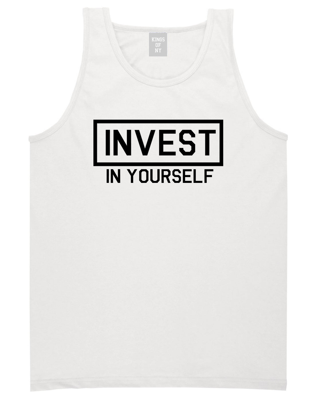 Invest In Yourself Mens Tank Top T-Shirt White