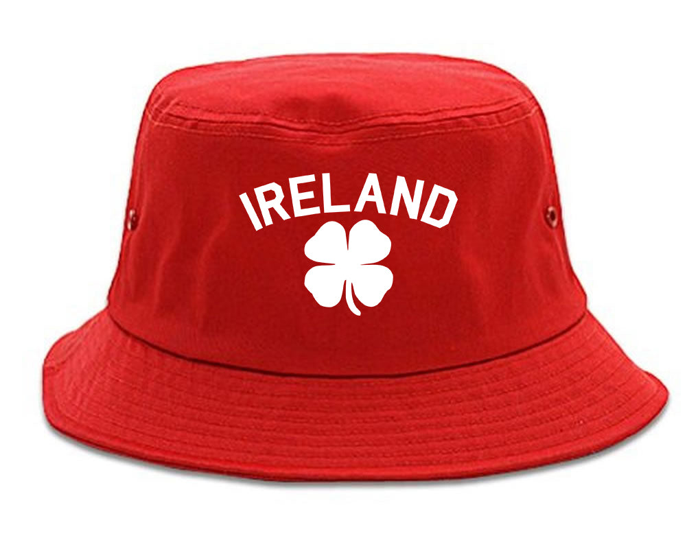 Ireland Shamrock St Paddys Day Mens Snapback Hat Red