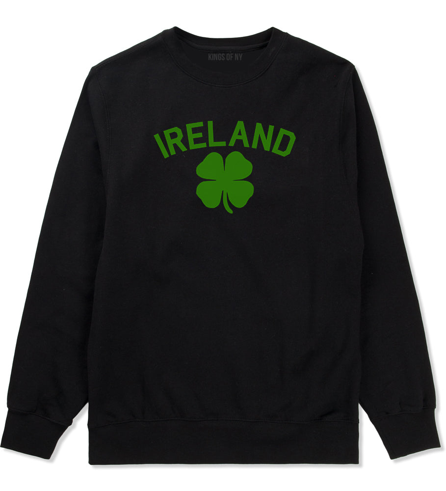 Ireland Shamrock St Paddys Day Mens Crewneck Sweatshirt Black