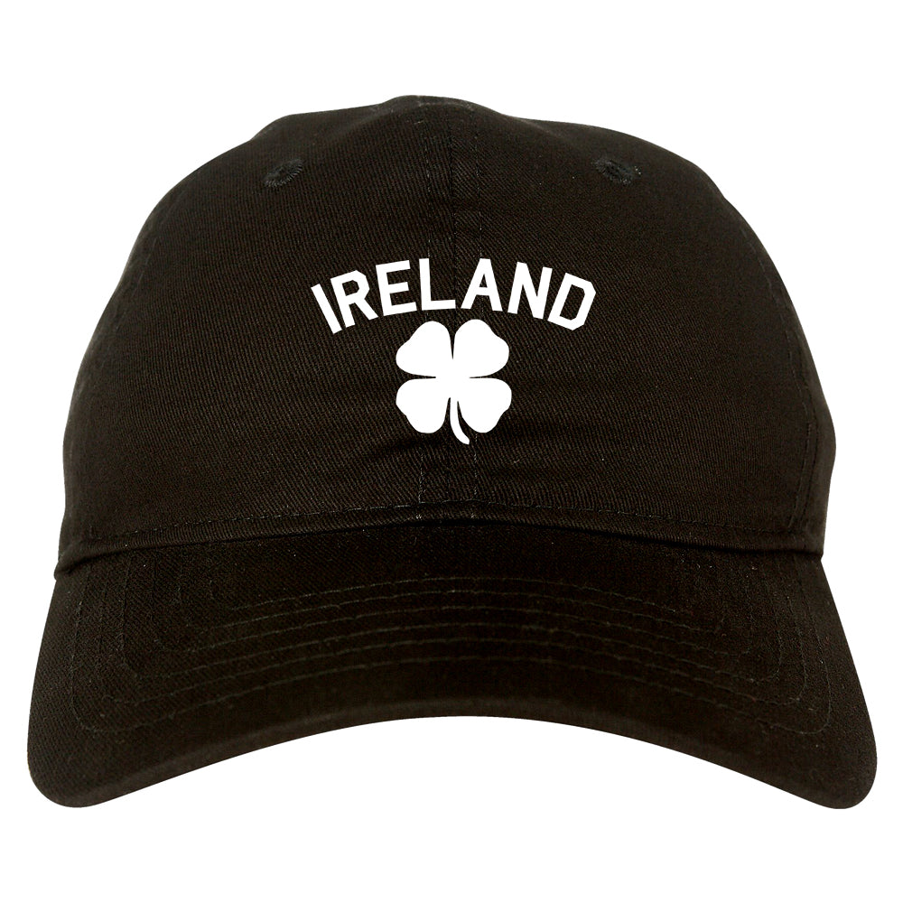 Ireland Shamrock St Paddys Day Mens Dad Hat Baseball Cap Black
