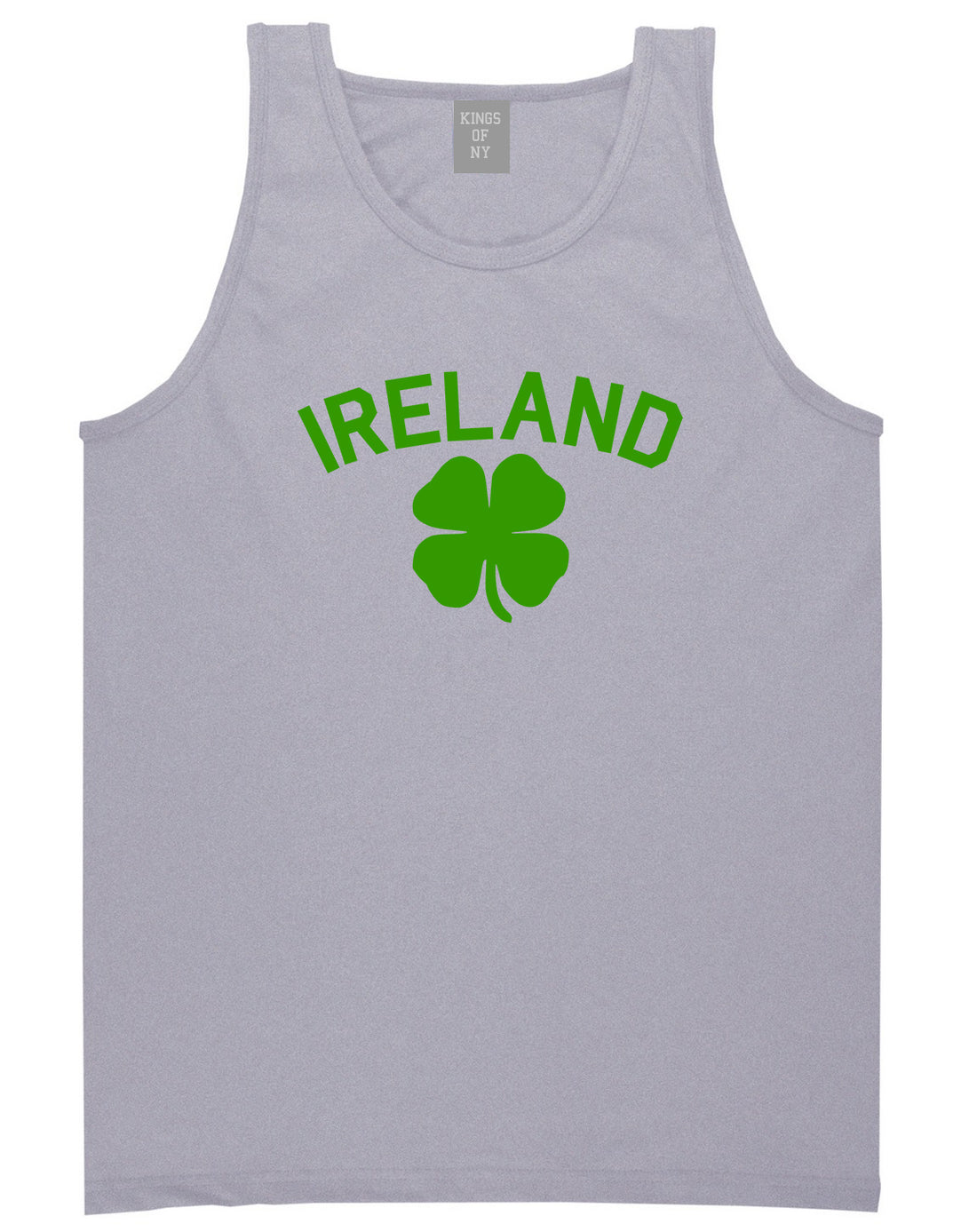 Ireland Shamrock St Paddys Day Mens Tank Top Shirt Grey