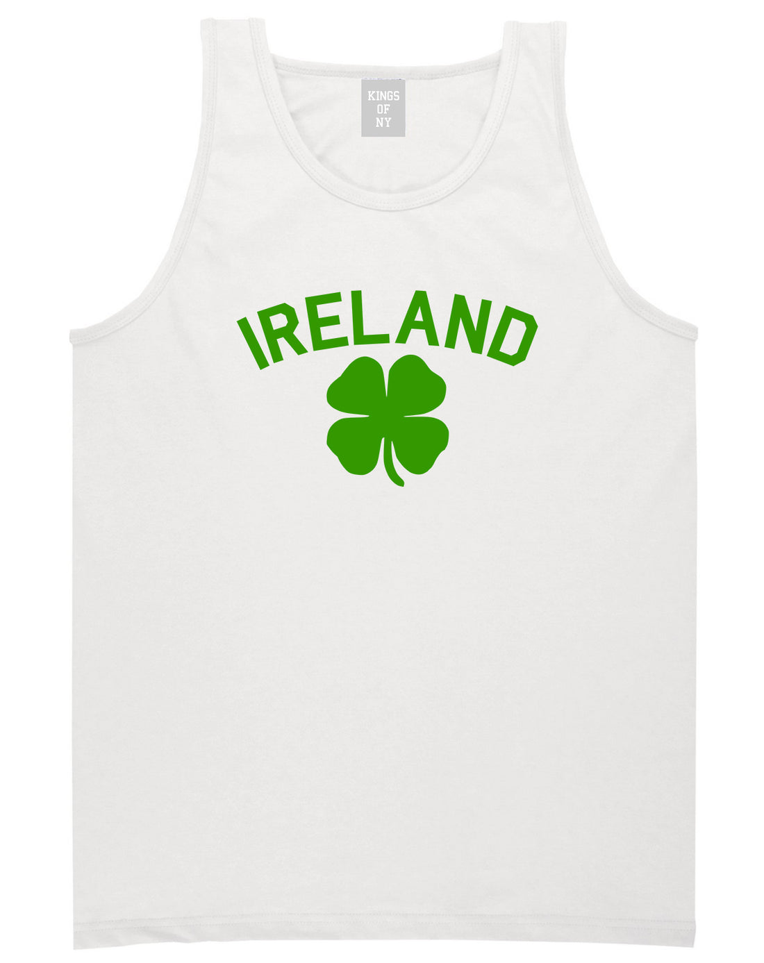 Ireland Shamrock St Paddys Day Mens Tank Top Shirt White