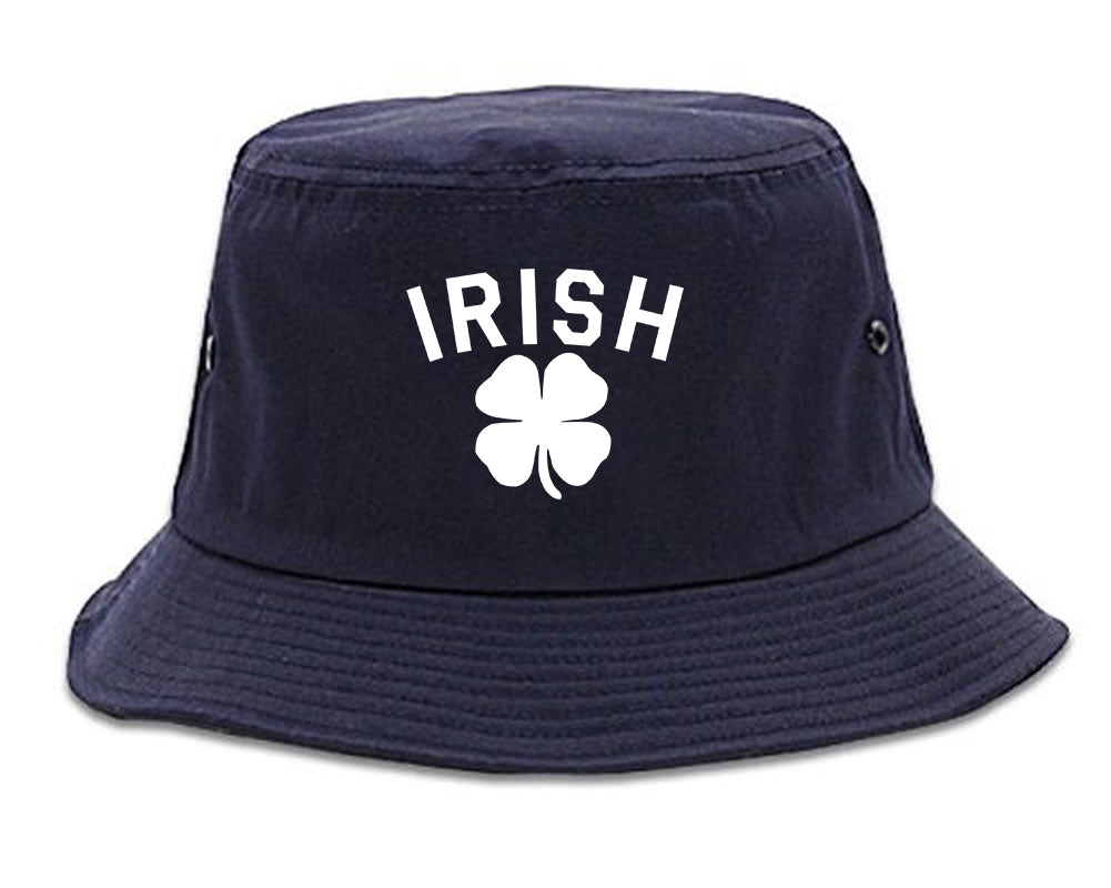 Irish Four Leaf Clover St Patricks Day Mens Snapback Hat Navy Blue