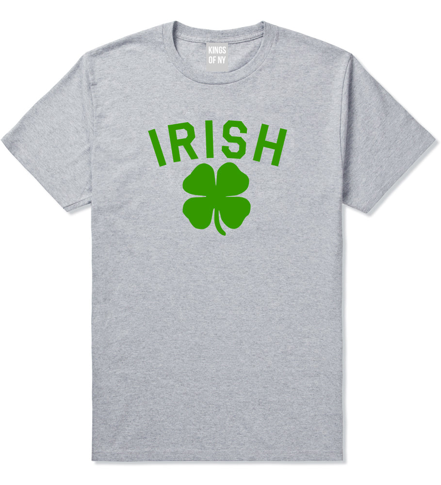 Irish Four Leaf Clover St Patricks Day Mens T Shirt Grey