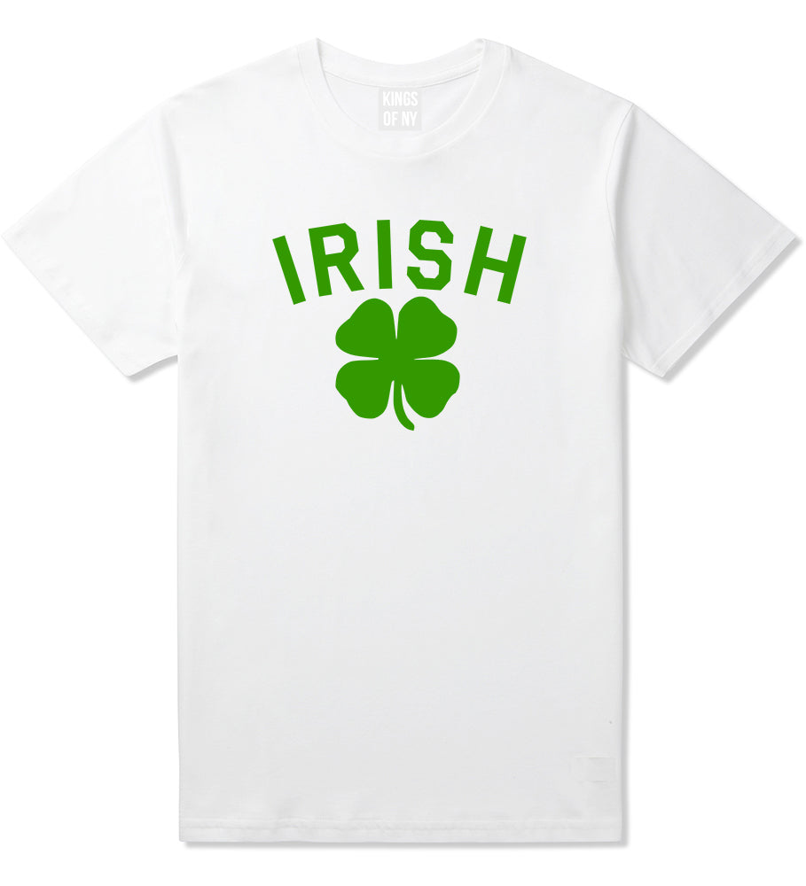 Irish Four Leaf Clover St Patricks Day Mens T Shirt White