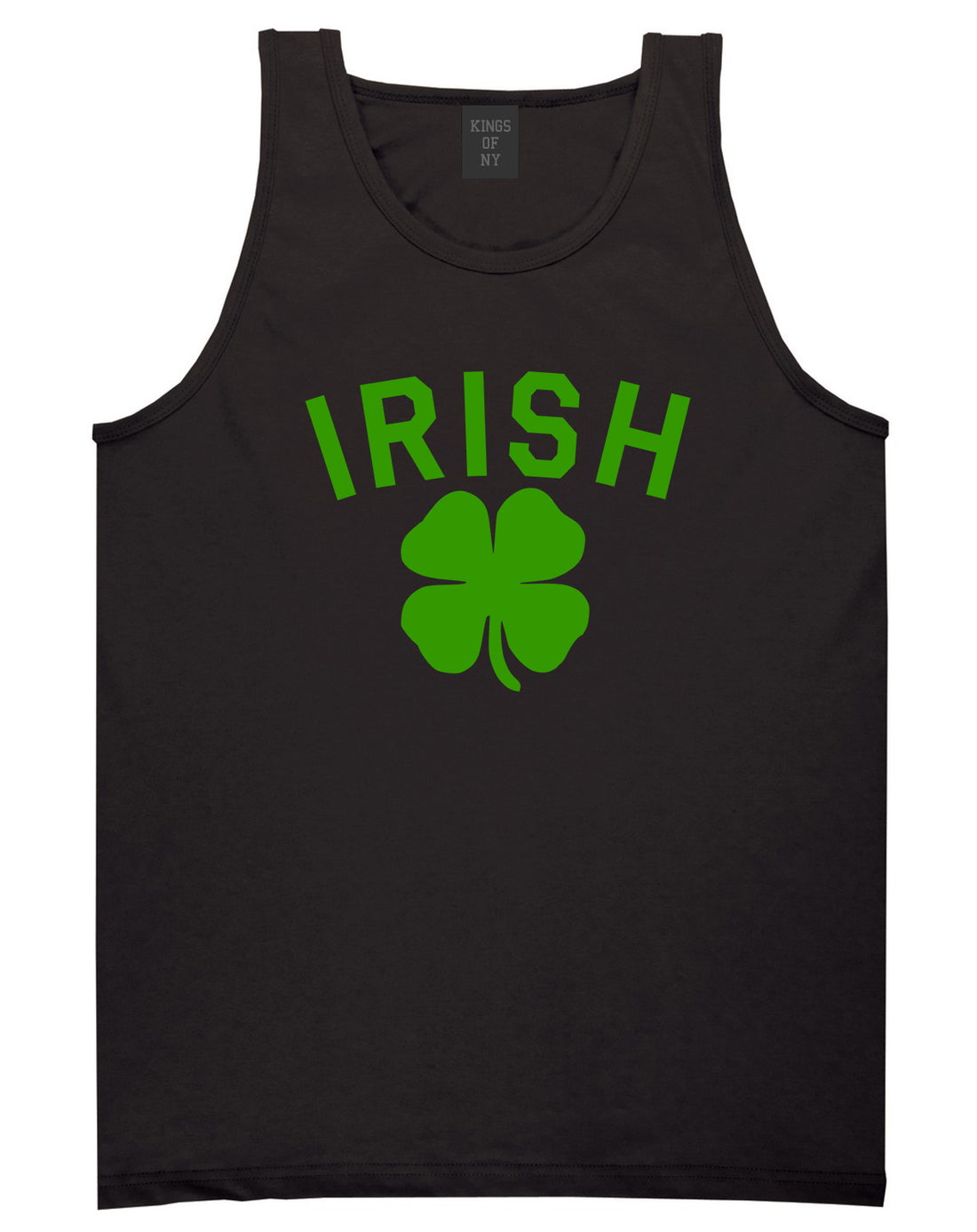 Irish Four Leaf Clover St Patricks Day Mens Tank Top Shirt Black
