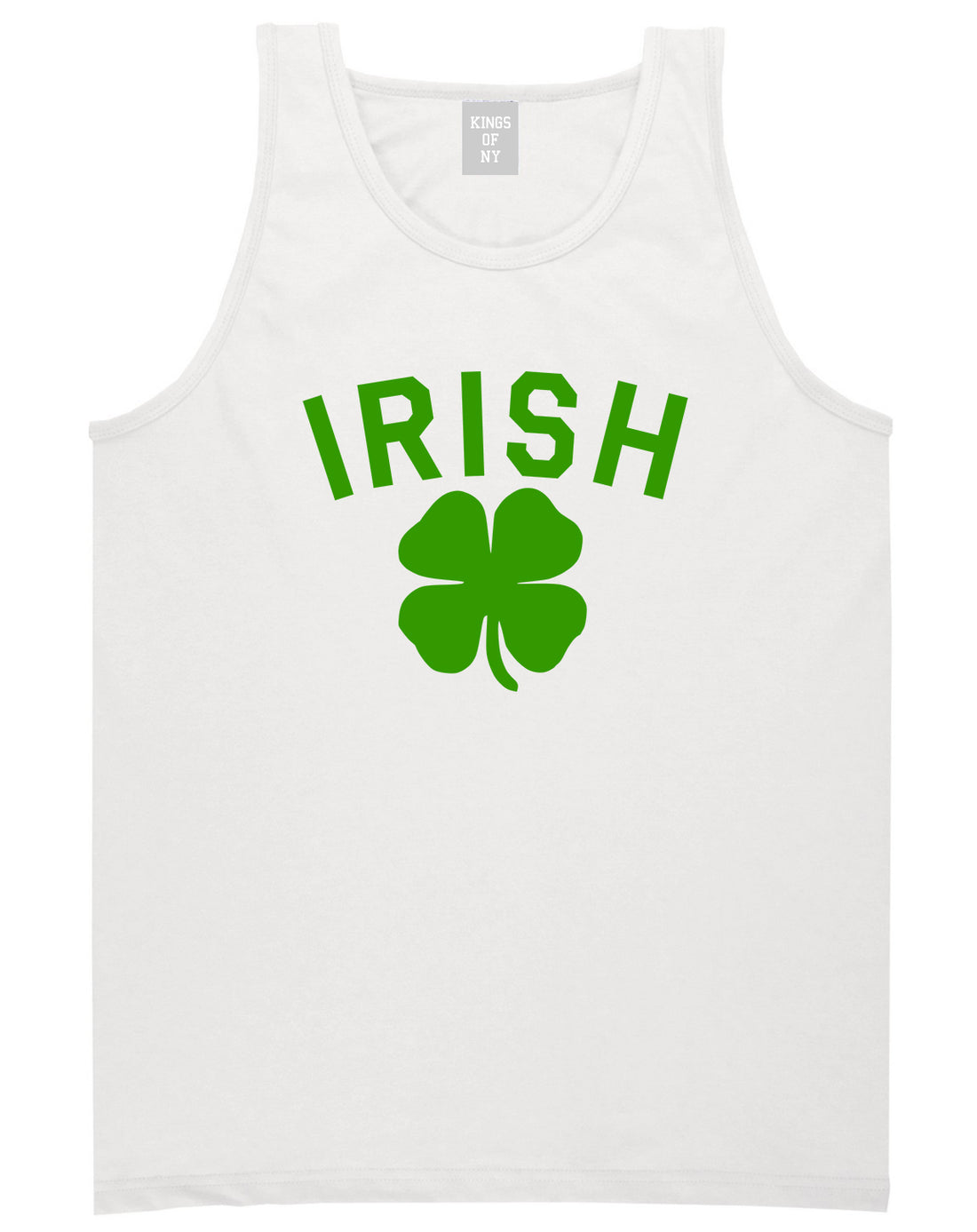 Irish Four Leaf Clover St Patricks Day Mens Tank Top Shirt White