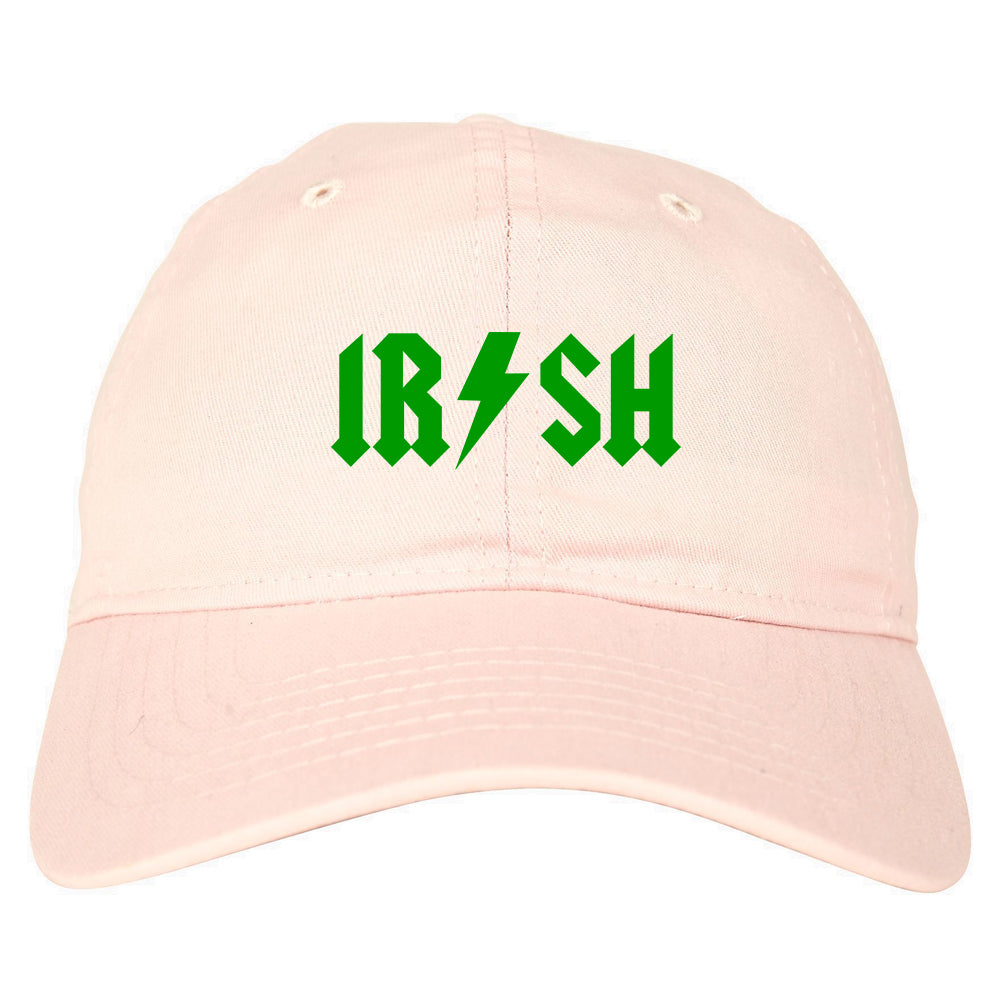Irish Rockstar Funny Band Logo Mens Dad Hat Pink