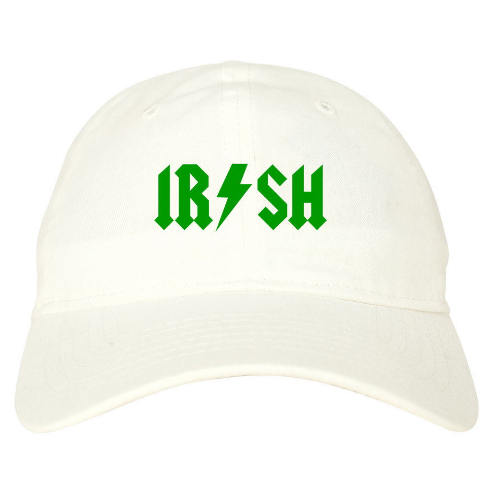 Irish Rockstar Funny Band Logo Mens Dad Hat White