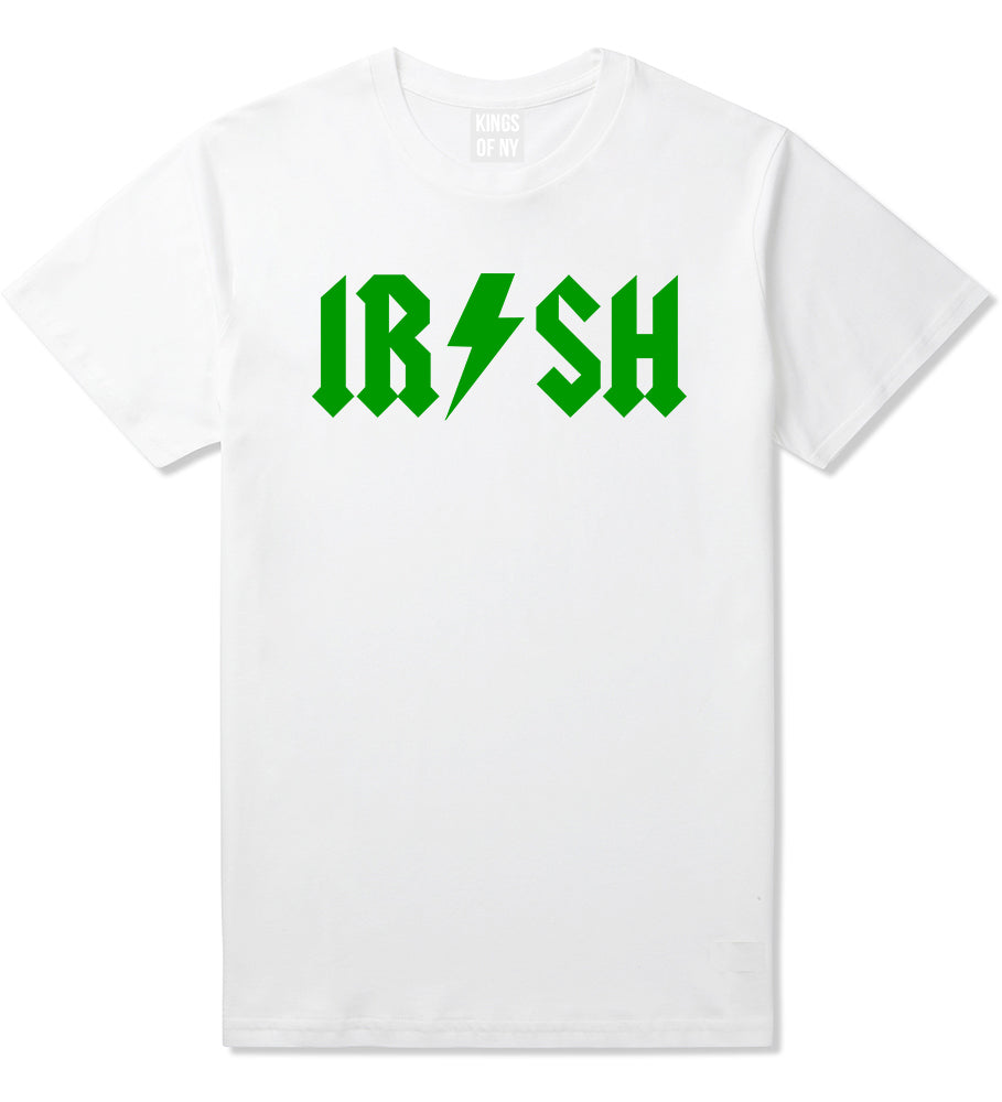 Irish Rockstar Funny Band Logo Mens T-Shirt White