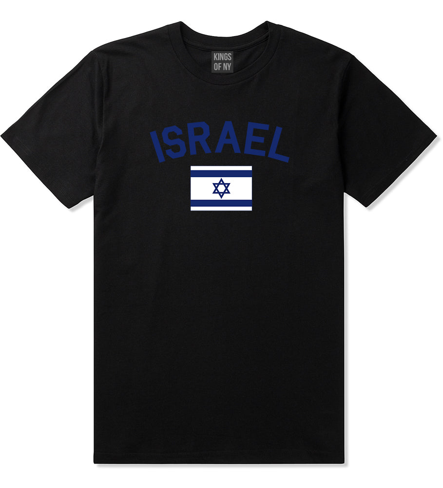 Israel With Israeli Flag Star Mens T Shirt Black