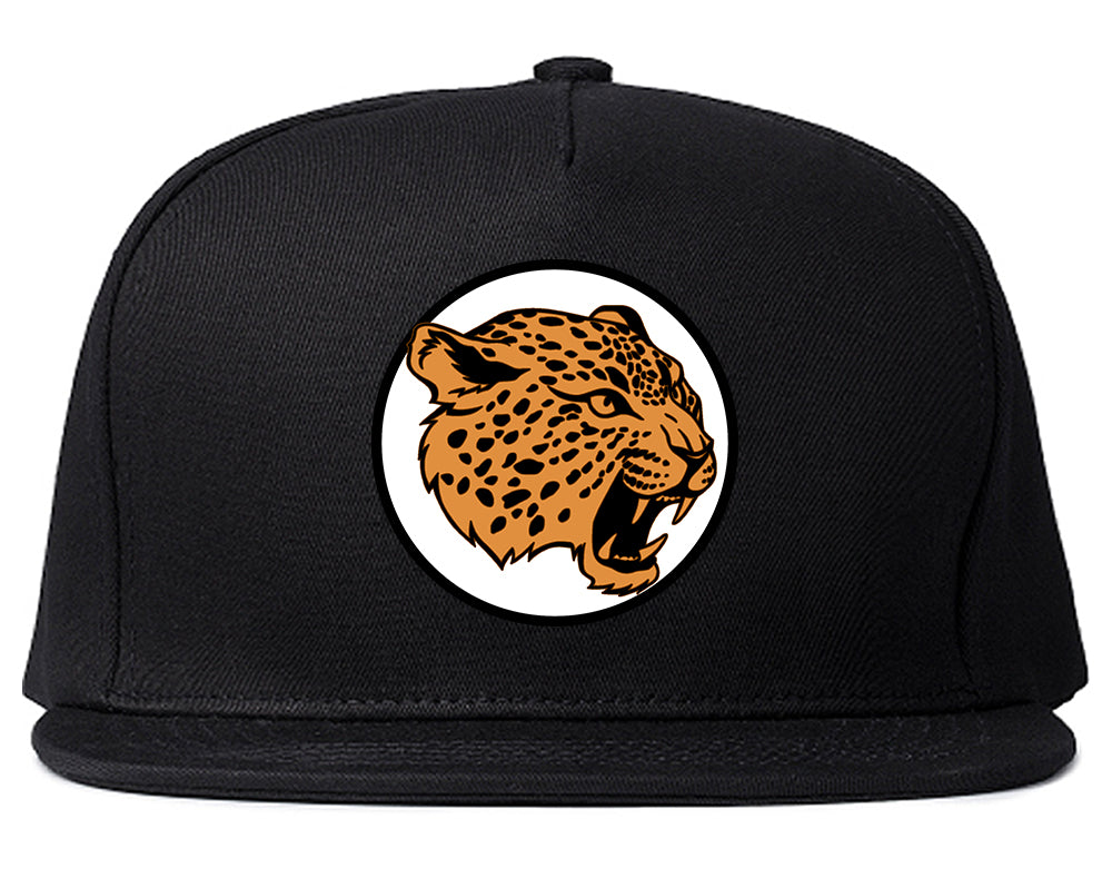 Jaguar Print Mens Snapback Hat Black